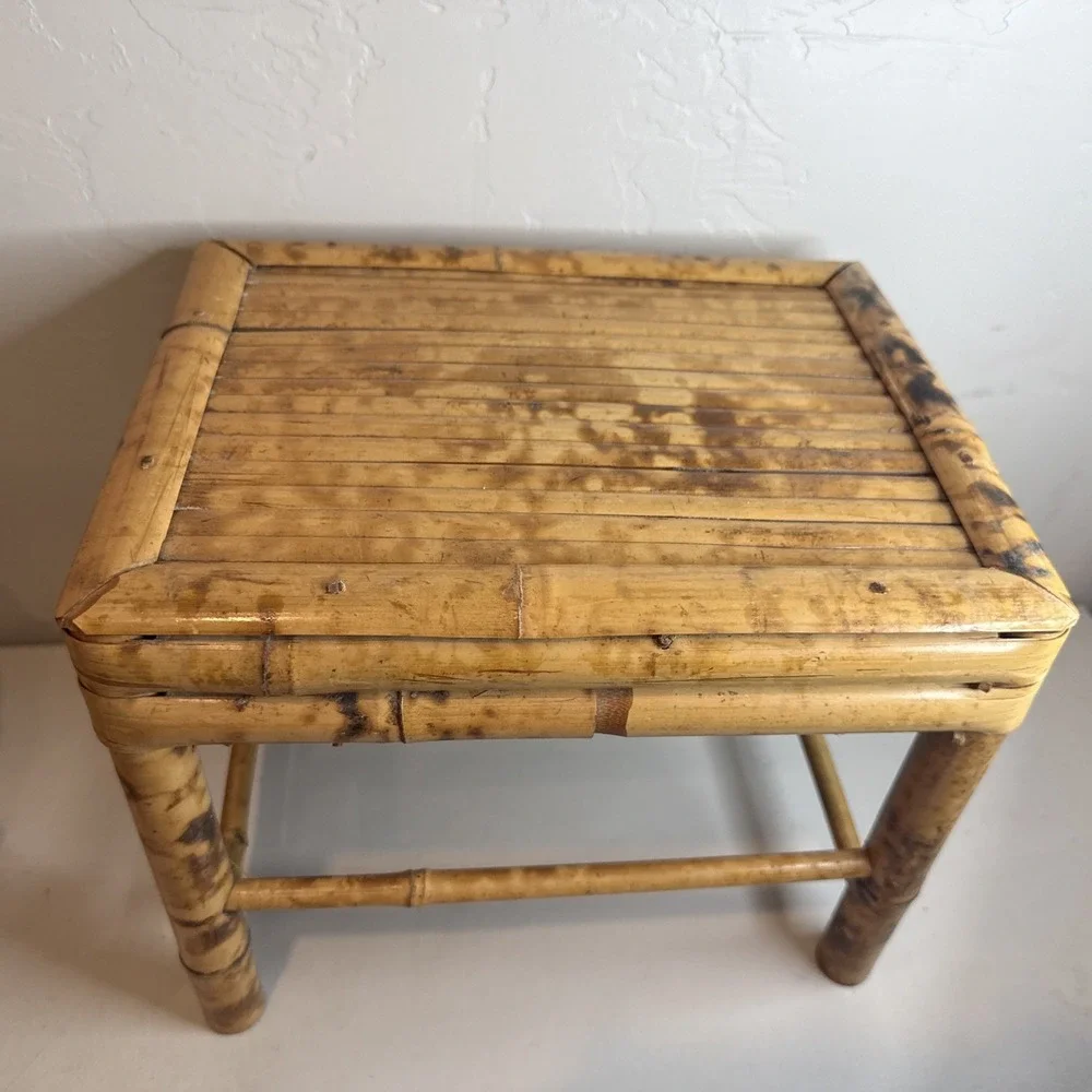Vintage 1970s Boho Bamboo Rattan Made In People's Republic Of China Furniture